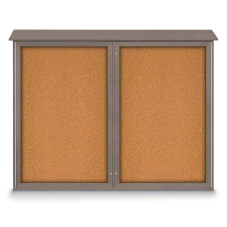United Visual Products Single Door Enclosed Indoor Letterboard UV1124-GOLD-BURGUNVL